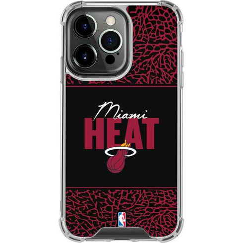 NBA Miami Heat Elephant Print iPhone 16 Pro Clear Case